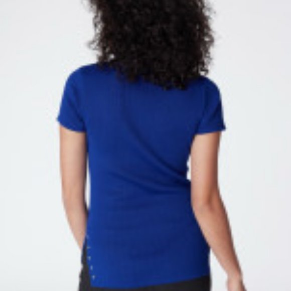 Royal blue short Sleeve sweater size XS - Picture 2 of 3